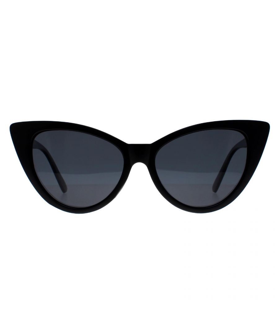 Montana Cat Eye Womens Matte Black Grey Polarized MP71  Sunglasses are a stylish cat eye frame crafted from lightweight acetate. The sleek temples feature the Montana logo creating a fashion-forward look that complements any outfit, making these sunglasses a versatile accessory for both casual and formal occasions.