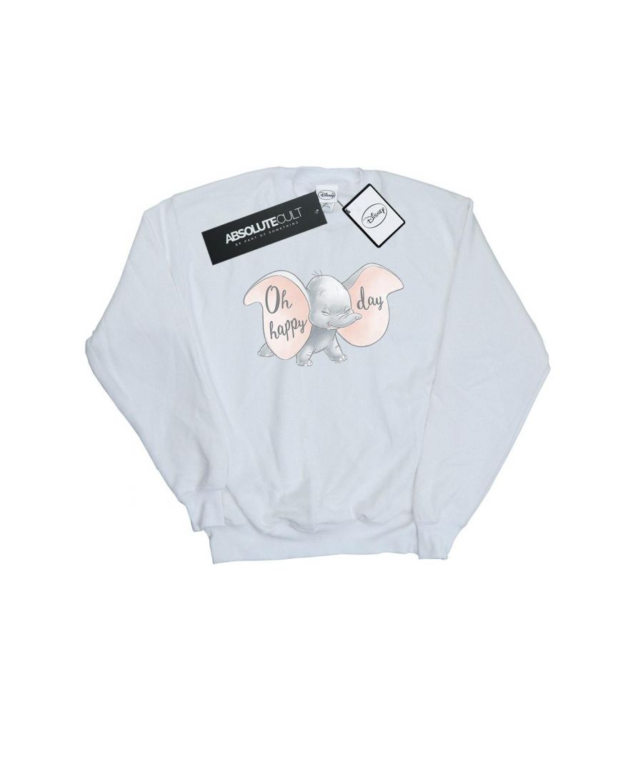 Disney Womens/Ladies Dumbo Happy Day Sweatshirt (White) - Size 2XL