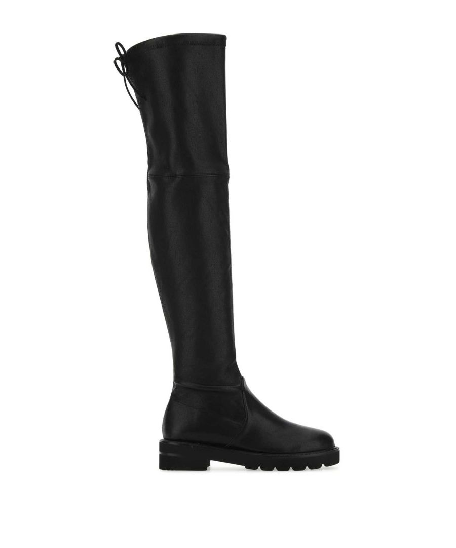 Black nappa leather Lowland Lift boots