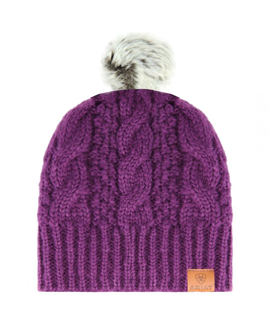 Ariat Uni Team II Imperial Violet Womens Cable Beanie 10033362