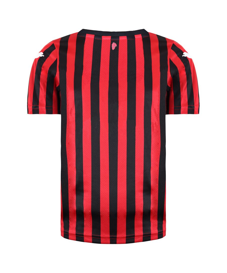  Childrens Unisex AC Milan Home Kids Football Shirt - Red - Size 7-8Y