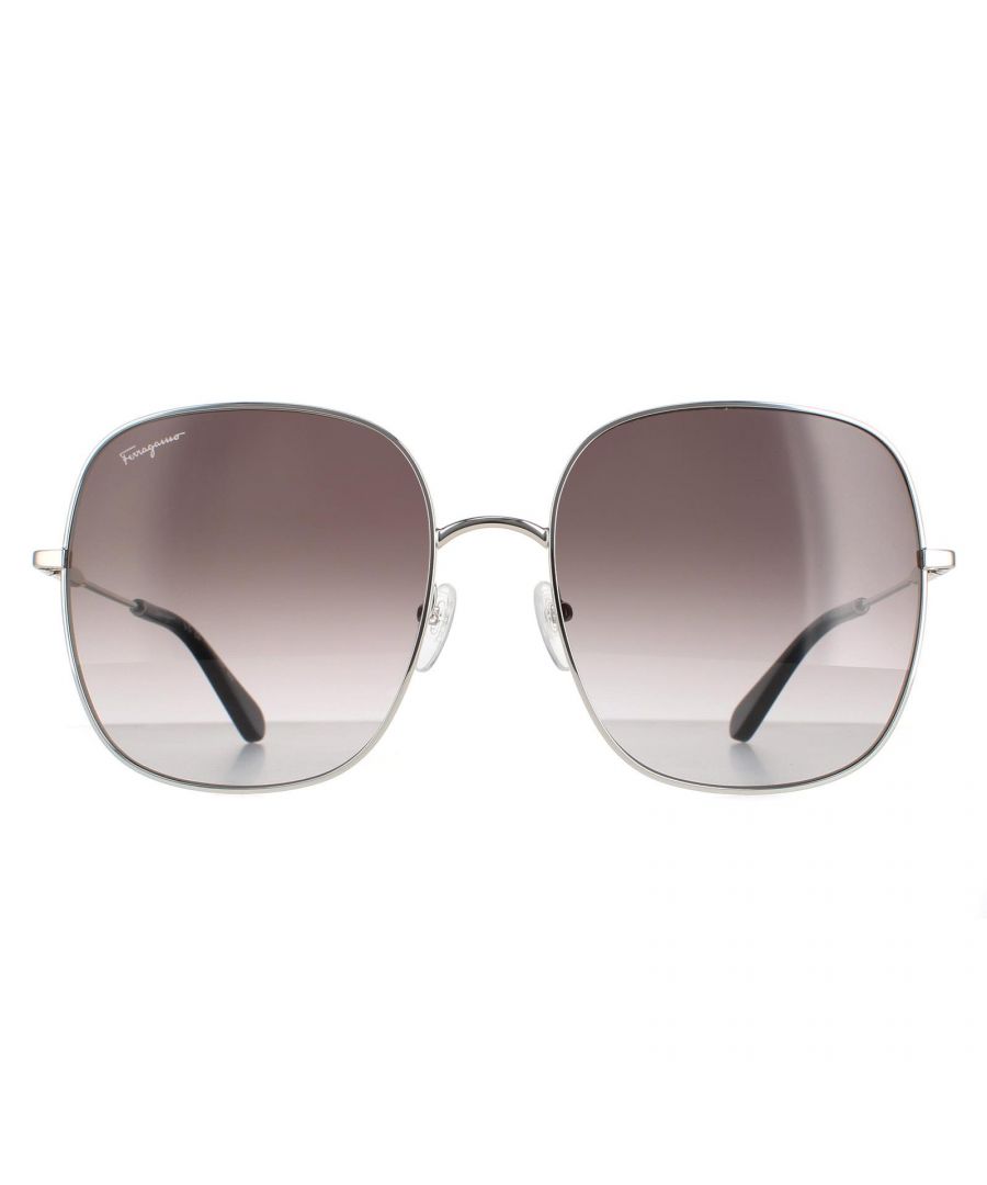 Salvatore Ferragamo Square Womens Silver Grey Gradient SF300S  SF300S are a stylish square style crafted from lightweight acetate. The Salvatore Ferragamo logo features on the slender temples for brand authenticity.