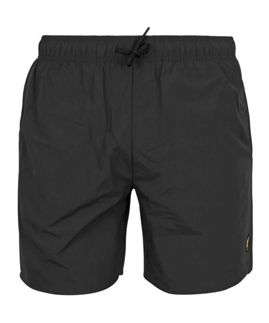 Lyle & Scott Mens Branded Logo Black Swim Shorts - Size 2XL