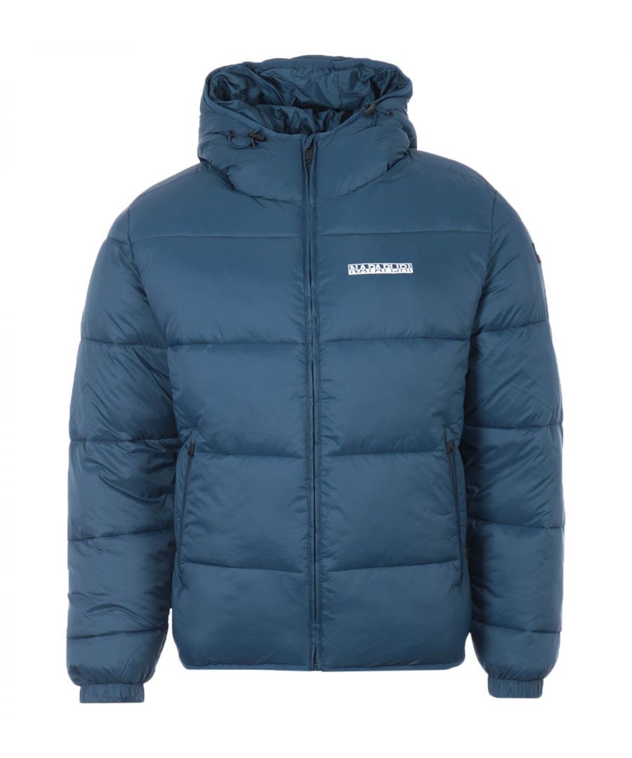Image for Napapijri Suomi Hooded Puffer Jacket - Blue French