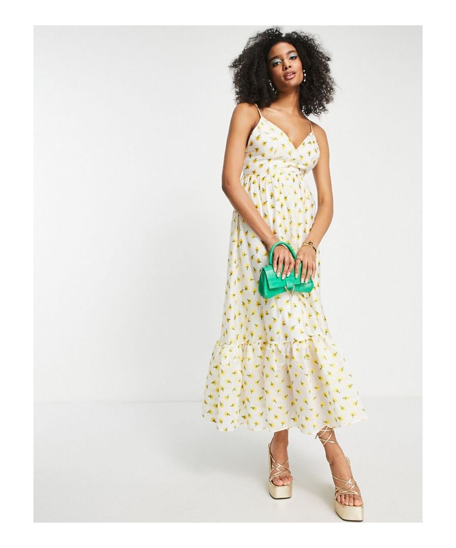 Dress by ASOS EDITION You choose the occasion Floral embroidery V-neck Adjustable straps Low back Regular fit  Sold By: Asos
