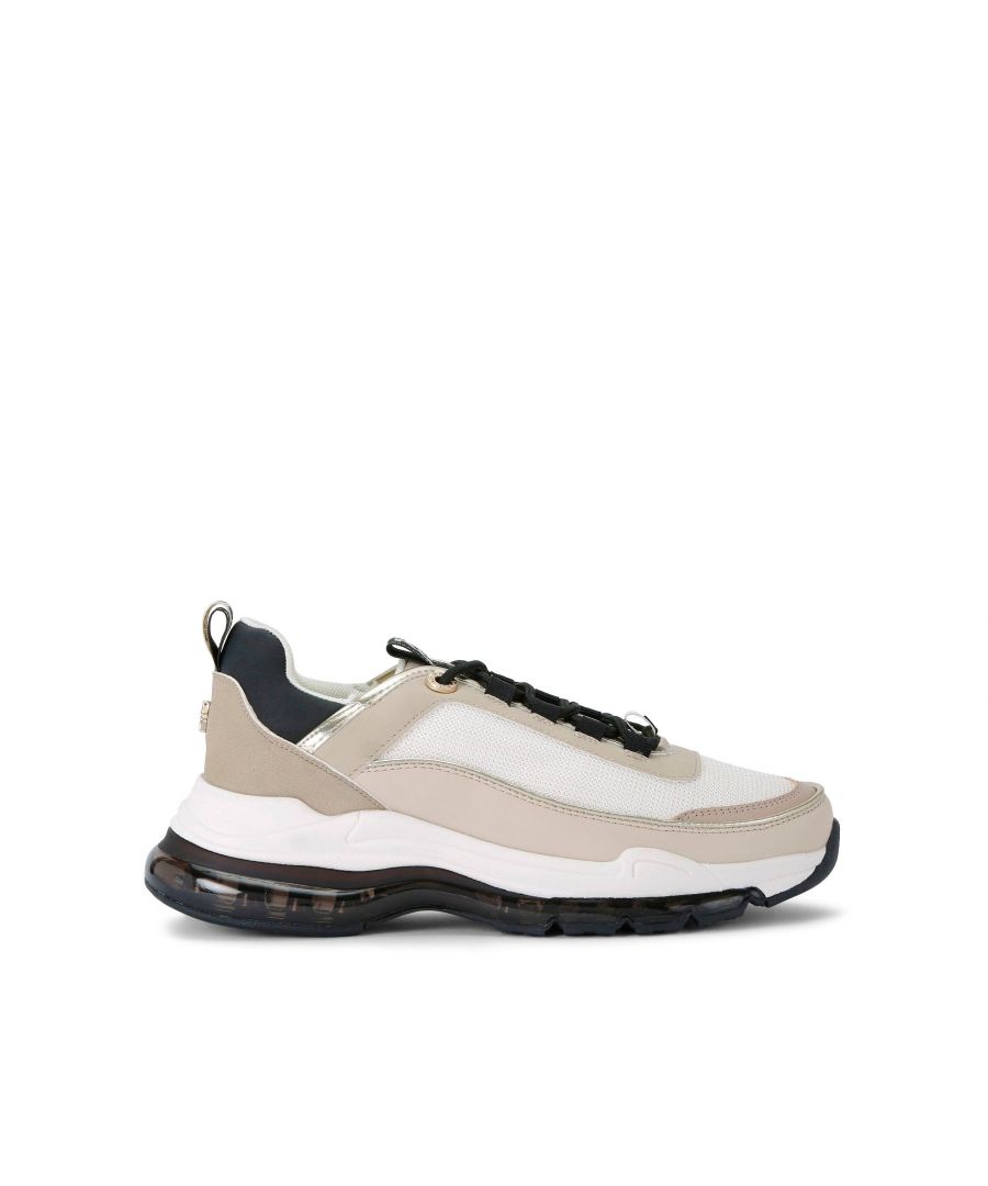 KG Kurt Geiger Womens Legit Lace Up2 Sneakers - Taupe Fabric - Size UK 5