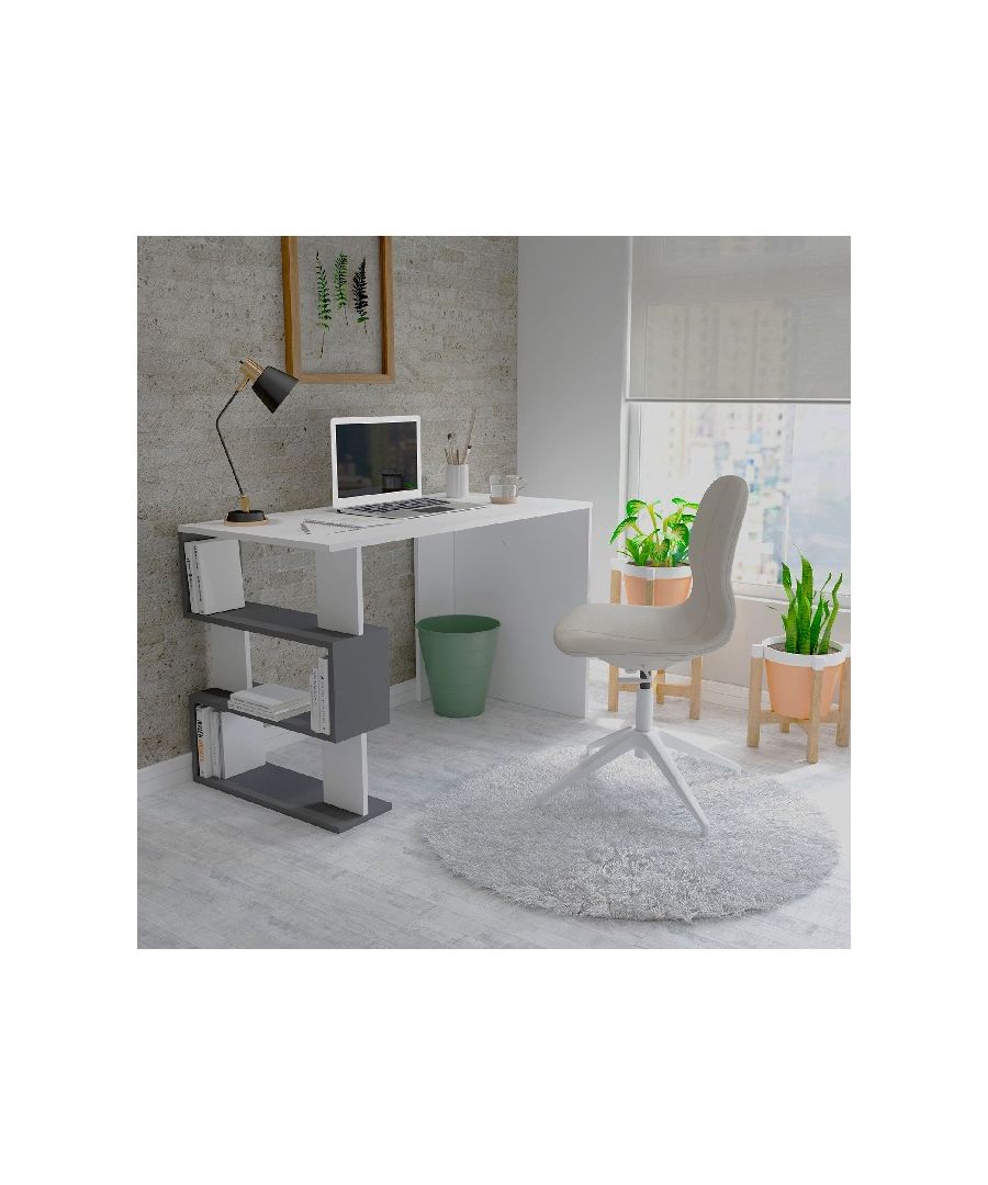 This modern and functional desk is the perfect solution to make your work more comfortable. Suitable for supporting all PCs and printers. Thanks to its design it is ideal for both home and office. Mounting kit included, easy to clean and easy to assemble. Color: White, Anthracite | Product Dimensions: W120xD60xH75 cm | Material: Melamine Chipboard | Product Weight: 21 Kg | Supported Weight: 30 Kg | Packaging Weight: 22 Kg | Number of Boxes: 1 | Packaging Dimensions: 123,6x63,6x5,4 cm.