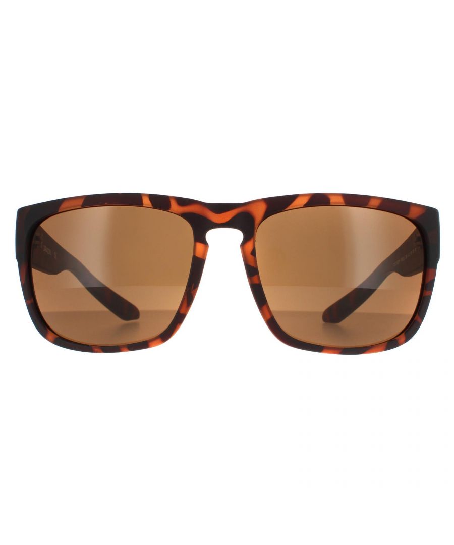 Dragon Square Mens Matte Tortoise Bronze Sunglasses - Brown - One Size