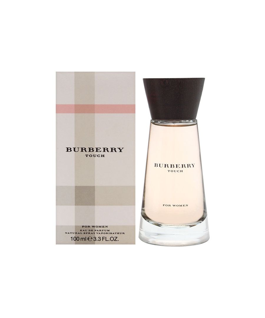 Touch For Women by Burberry is a floral green fragrance. Top notes: red pepper, cassia, cranberry, blackberry, black currant, rose oil and orange. Middle notes: peach, peony, lily, tuberose, lily-of-the-valley, jasmine and raspberry. Base notes: cedar, oakmoss, vanilla, green almond and tonka bean. Touch For Women was launched in 1998.