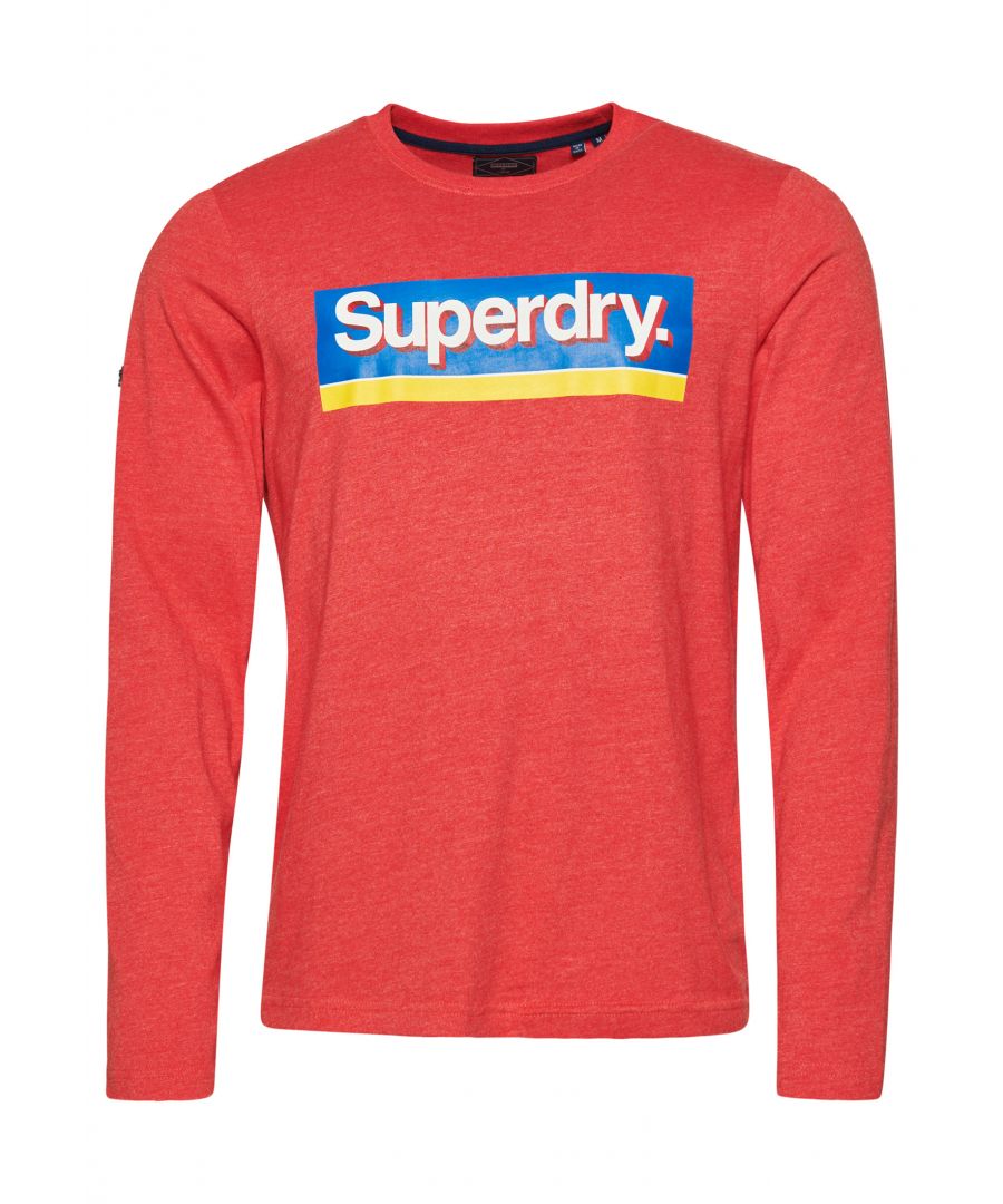 Join the Superdry family with our vintage roots. Featuring a classic top design and an old school print on the front, this top is a great casual look that'll cover your arms and keep you comfortable.Relaxed fit – the classic Superdry fit. Not too slim, not too loose, just right. Go for your normal sizeRibbed crew neck collarLong sleevesPrinted Superdry graphicSignature Superdry tab