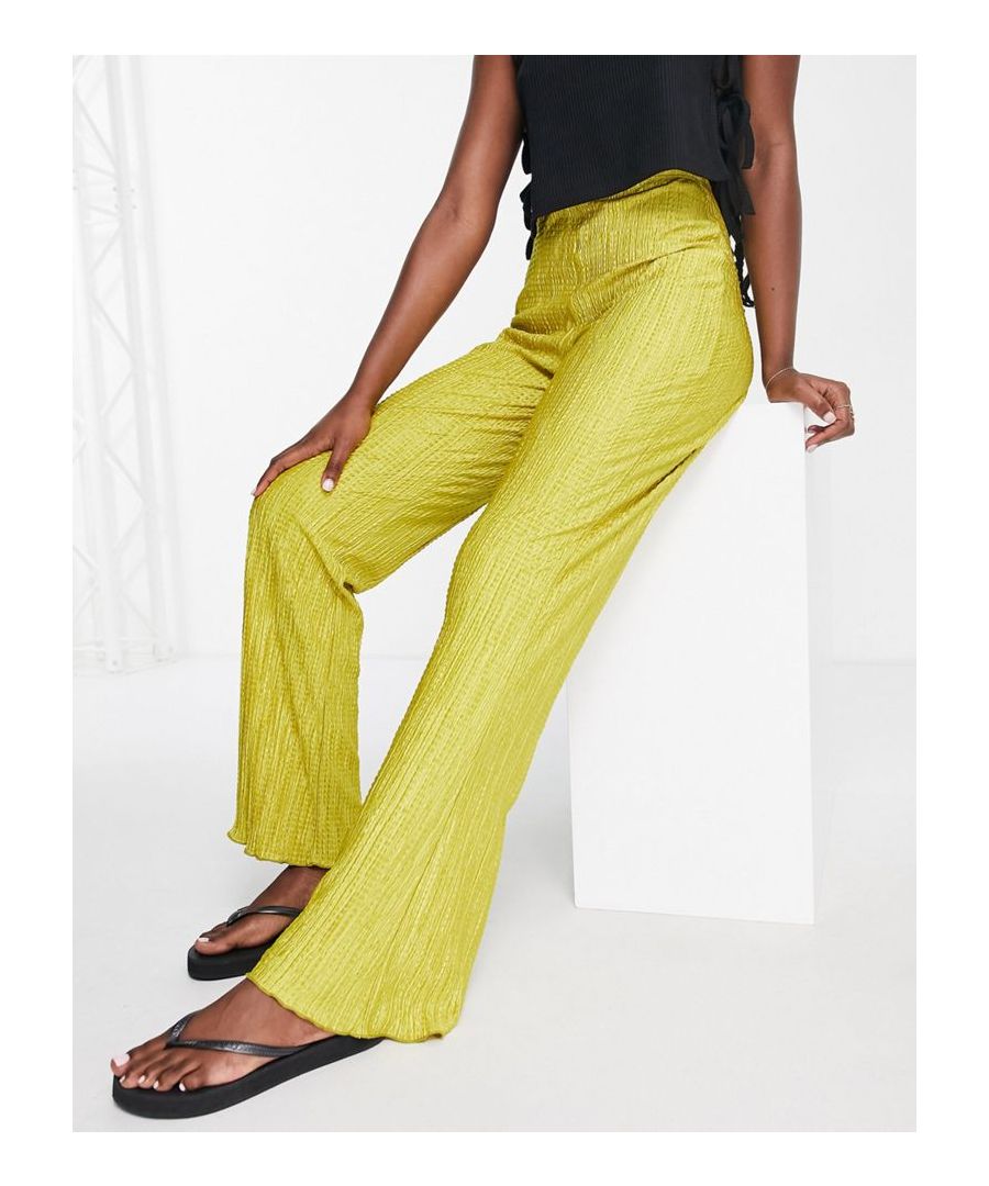 Trousers by Topshop Waist-down dressing High rise Elasticated waist Straight fit  Sold By: Asos
