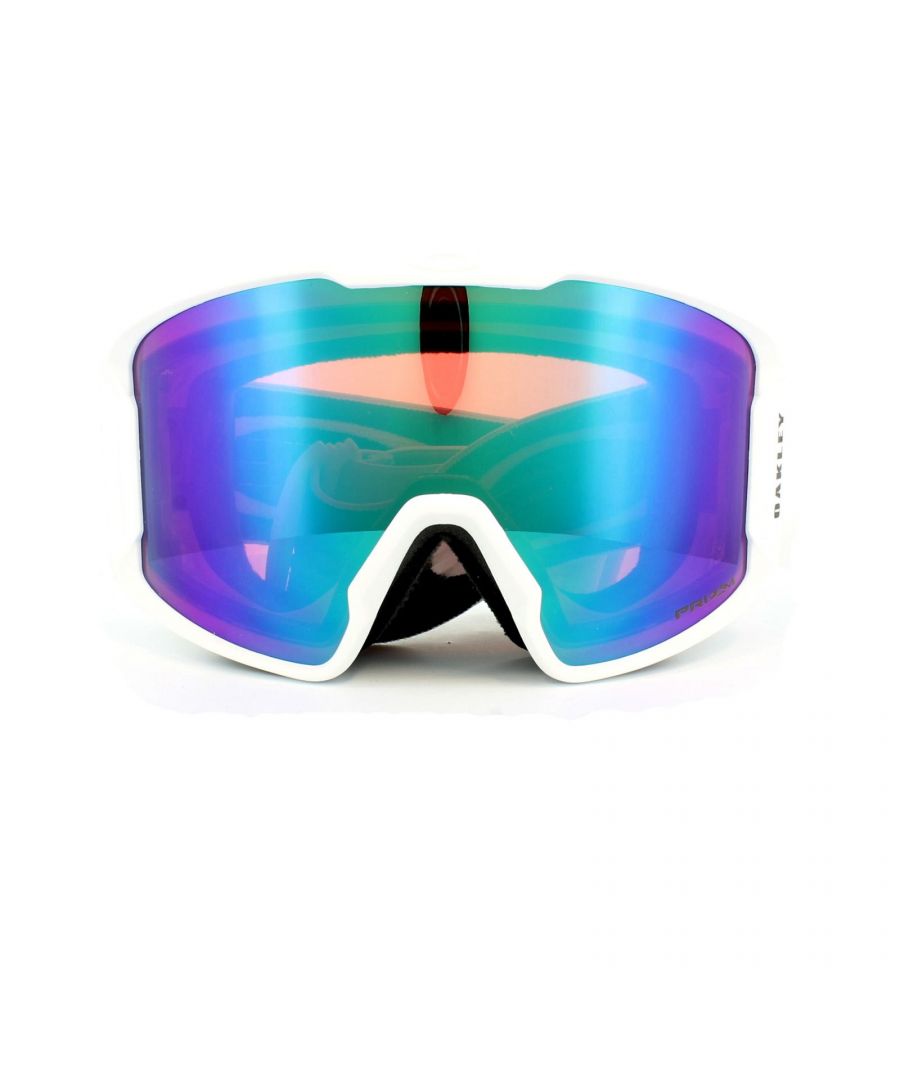 Oakley Ski Goggles Line Miner OO7070-14 Matt White Prizm Jade Iridium were designed to give extended peripherals views buy pulling the goggle closer to the face than other models which gives awesome downward and side to side views. The frame features discreet notches to allow for most prescription eyewear to still be worn. Triple-layer face foam adds wind protection and is removable as is the strap.
