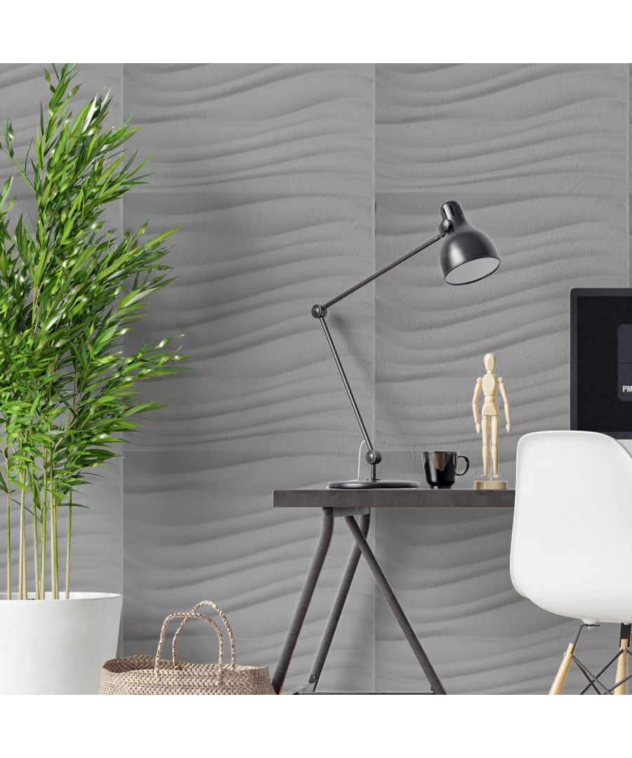- Create a home office space that will inspire productivity and stir your creativity with our Home Office Decor Collection!\n- These office decor ideas will actually make you want to sit down and complete your tasks of the day.\n- In your own home our 3D Wall Panels can be used for furbishing old walls, dividing rooms or even protecting walls. Our decor boards are made from natural plant fibre and the raw material used is 100% recycled.\n- This material is also compostable at the end of its life cycle and therefore it is 100% biodegradable.\n- This is a real DIY product! Install our 3D Wall Panels in minimum time, easy to install and can be installed by any amateur hobbyist.\n- Just glue, apply and paint! The original colour of 3D Wall Panels is OFF WHITE but the 3D tile can be painted with any type of paint (both water and oil based) so you can paint them the color you want!\n- Each box contains 12 pcs of 3D Wall Panels with a size of 50x50x1.75cm or 19.7x19.7x0.7 in, which makes a total of 3 sqm2 or 32.3 sft2, so you can cover a surface of 3 sqm2 or 32.3 sft2 wall by buying one single box.