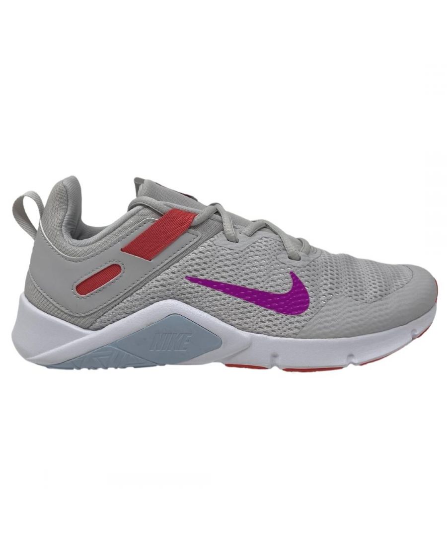 Nike Legend Essential CD0212 005 Grey Trainers. Textile and Other Materials Upper, Synthetic Sole. Style: CD0212 005. Nike Branding. Lace Fasten Trainers. Branded Badge On Side Of Shoe