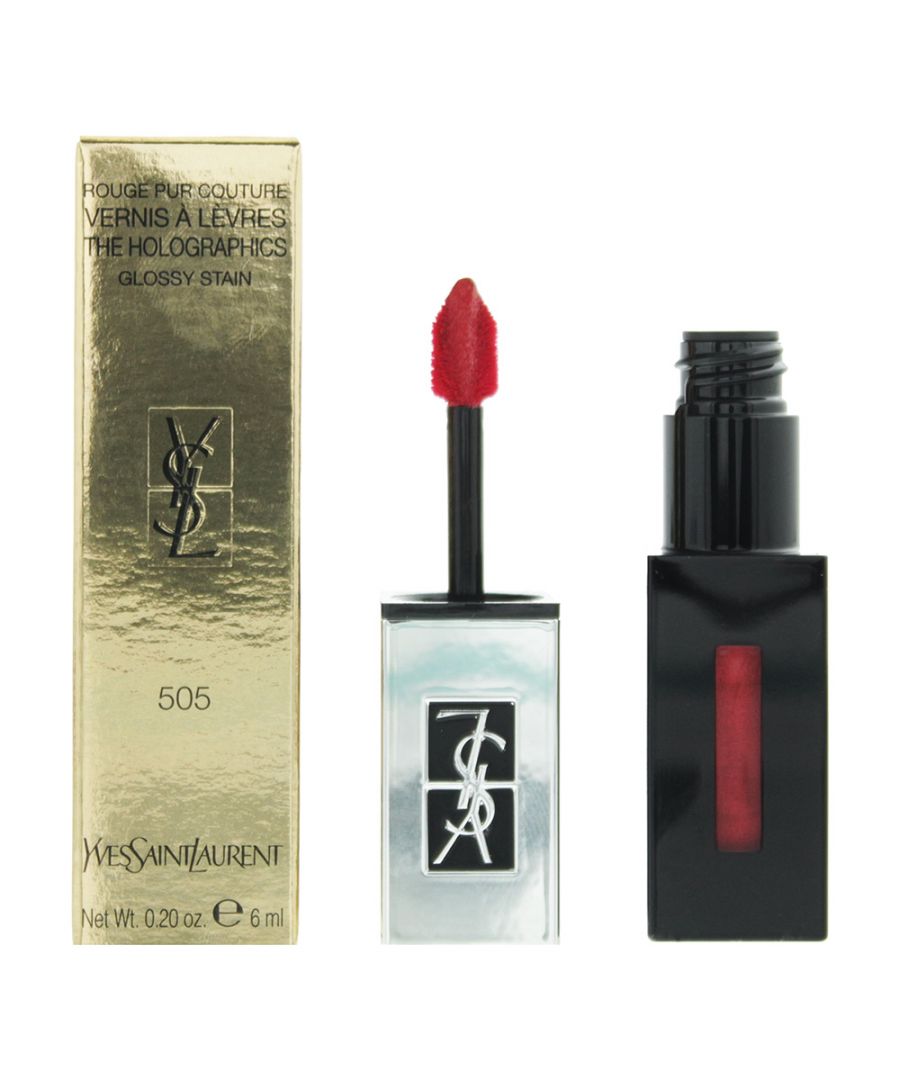 Yves Saint Laurent Rouge Pur Couture The Holographics Glossy Stain is one of the limited summer collection of  electric and powerfully coloured lip products. It gives instant pigmentation, prismatic shine and holographic finish. Just perfect for fabulous summer look.