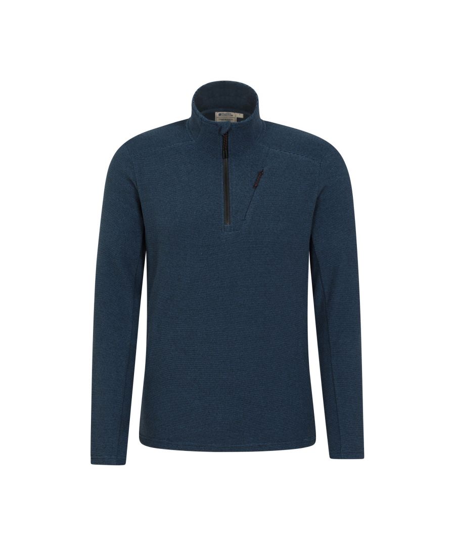 Mountain Warehouse Mens Ridge Half Zip Fleece Top (Blue) - Size 2XS
