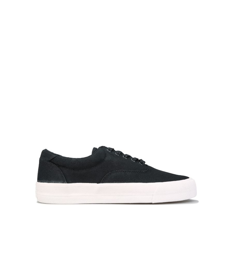 Superdry Womens Classic Lace Up Trainer - Black Textile - Size UK 6