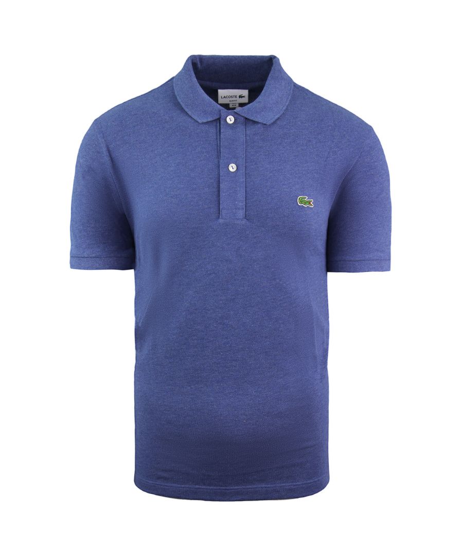 Lacoste Slim Fit short Sleeve Mens Blue Cotton Polo Shirt PH4012 RUQ