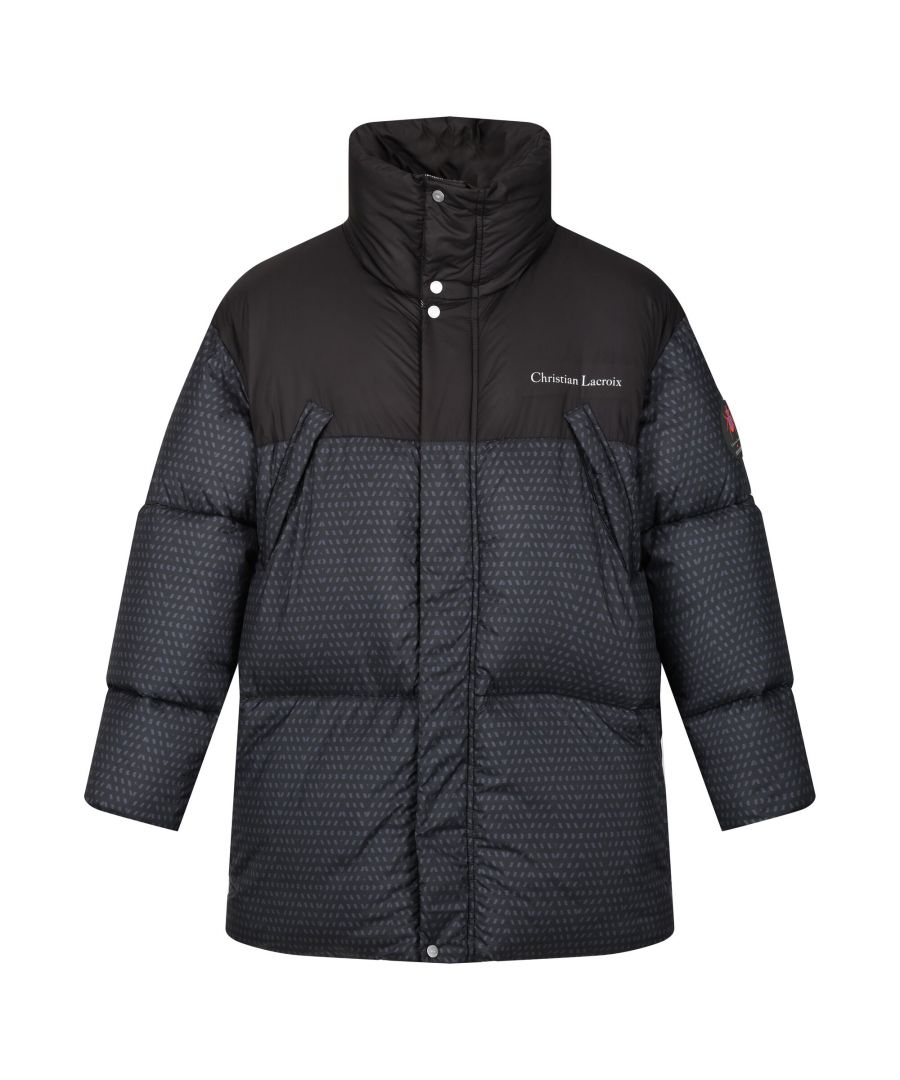 Regatta Mens Christian Lacroix Barbegal Printed Padded Jacket (Black) - Size Medium