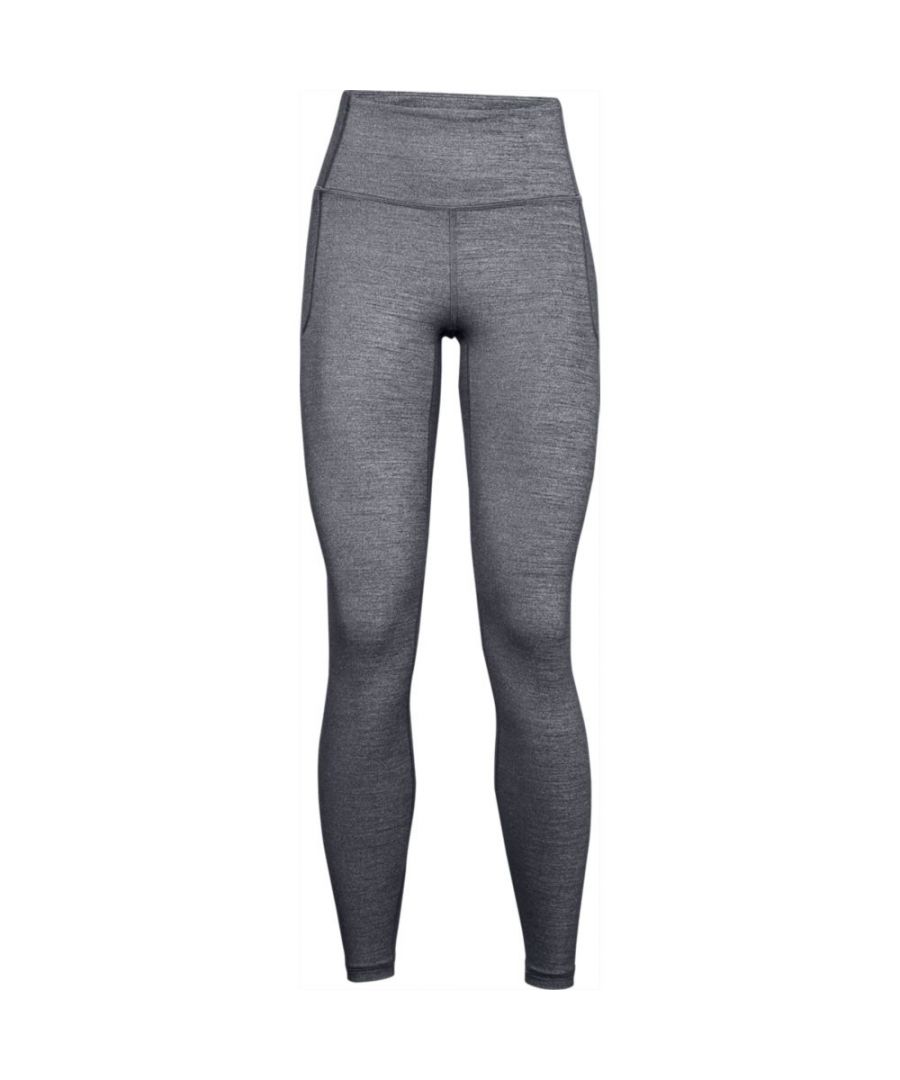 Under Armour Womenss UA Meridian Heather Leggings in Grey Nylon, 1356399-001