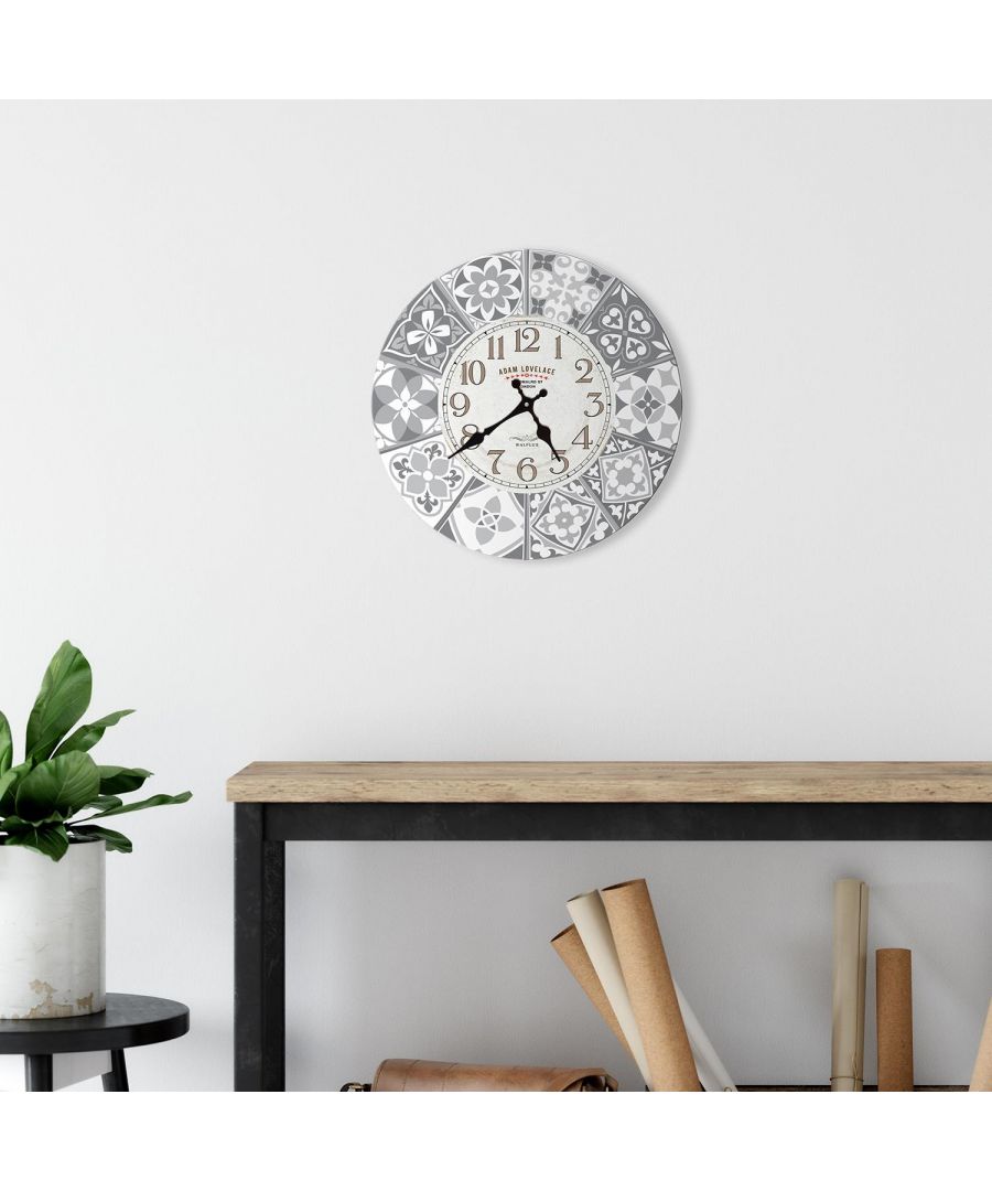 Image for Walplus 30cm Purbeck Stone Tiles Wall Clock, Bedroom, Living room, Modern, Home office essential, Gift