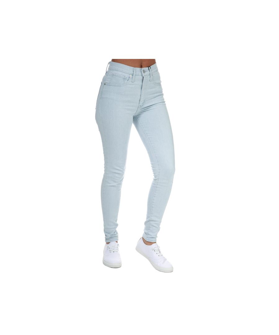 Womens Levis Mile High Super Skinny Jeans in light blue.- Classic 5 pocket styling.- Zip fly and button fastening.- Ultra high rise with a super sleek silhouette.- Slim through the hip and thigh.- Extreme stretch.- Levi's woven red tab to back pocket.- Iconic leather patch at back waist.- Skinny fit.- 97% Cotton  3% Elastane. Machine wash at 30 degrees.- Ref: 227910148