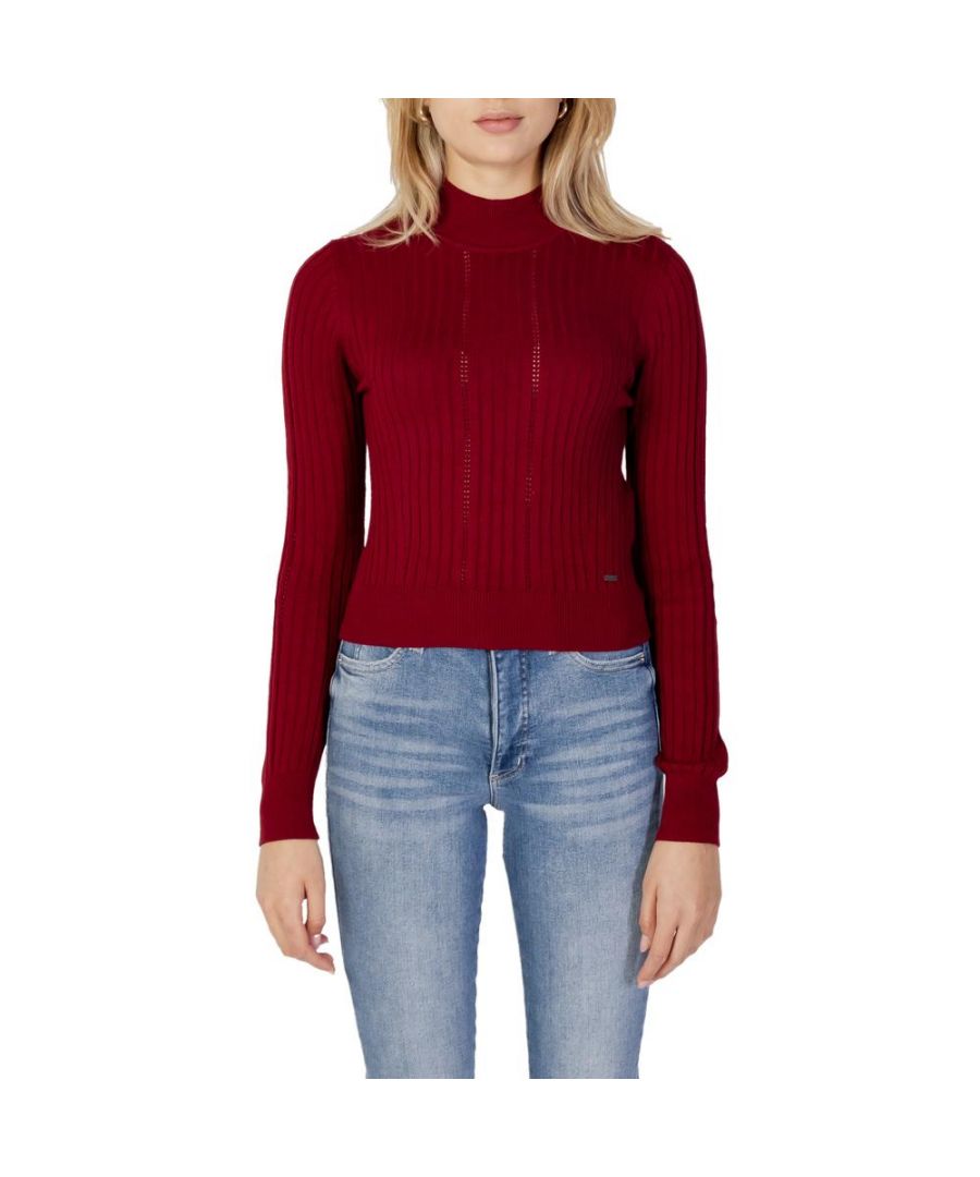 pepe jeans womens knitwear - bordo cotton - size x-small