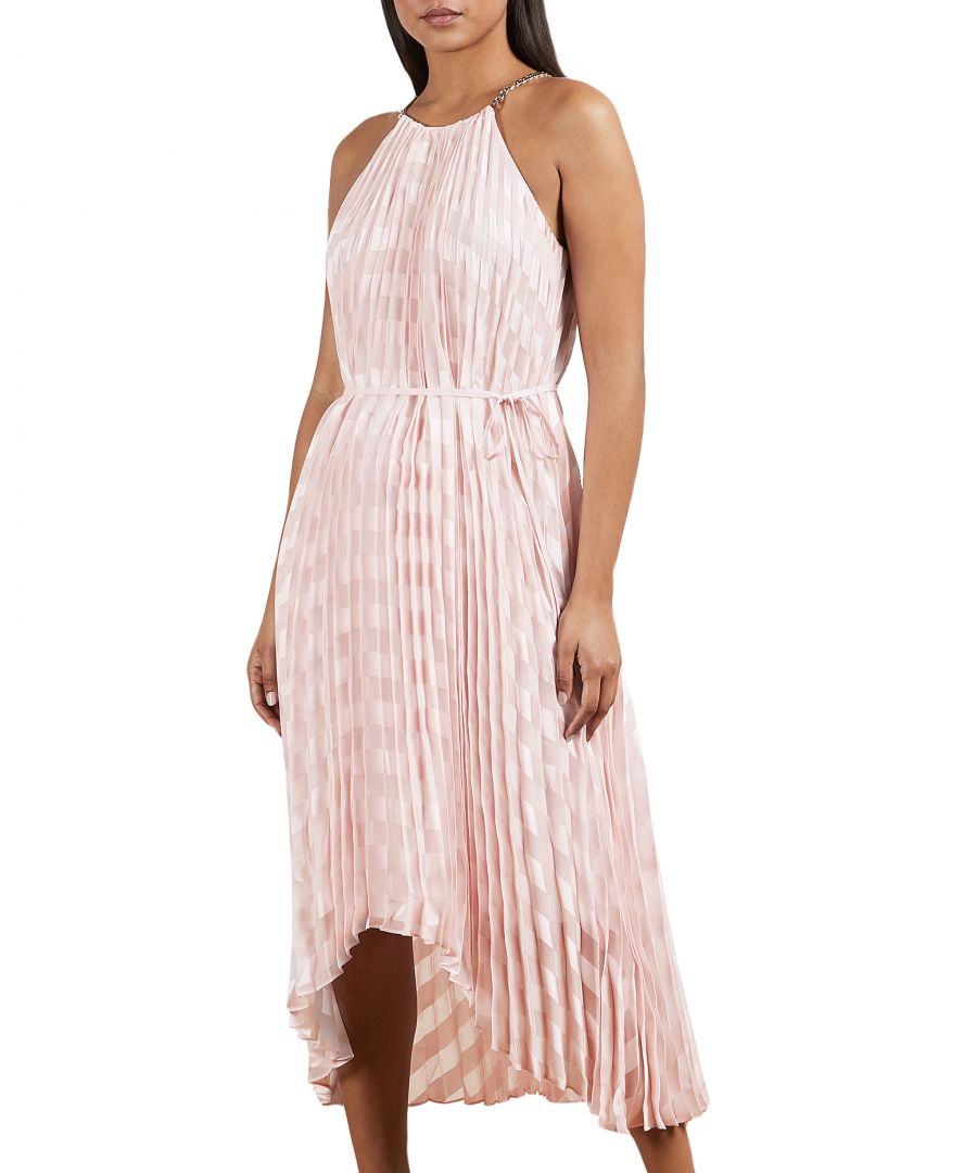 Image for Ted Baker Sasski Pleated Maxi Dress, Light Pink