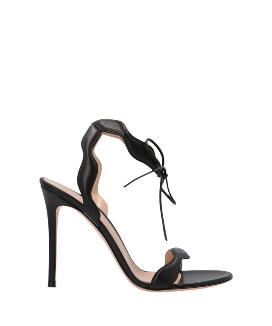 gianvito rossi womens black sandal leather - size eu 36