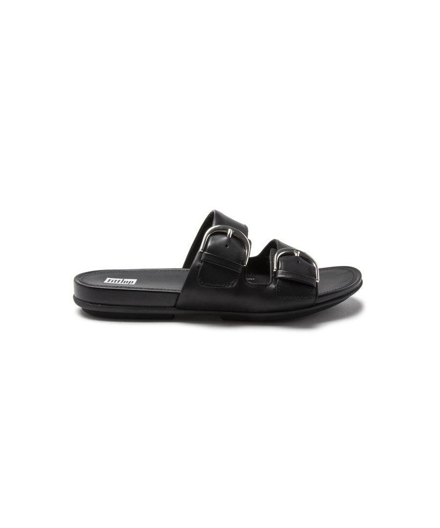 Strak en stijlvol, de dames Graccie sandalen van Fitflop. Deze alledaagse zwart lederen sandaal is een comfortabele en klassieke toevoeging aan je zomerse outfits. Met een ingebouwd naadloos voetcontour en een slipvaste rubberen zool.