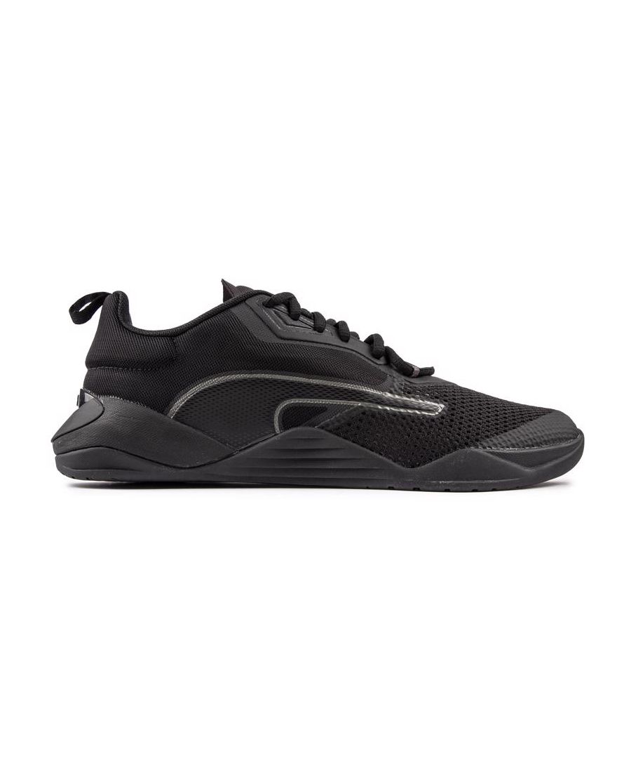 De Puma Fuse 2.0 trainer is een performance style trainer met een eigentijdse uitstraling. Veelzijdig. comfortabel en lichtgewicht. met gemengd bovenwerk. fijne details en voering van textiel. deze zwarte heren sportschoenen hielsteun. fuseflex verticale groeven. rubberen buitenzool met puma grip. reflecterend merkdetail.