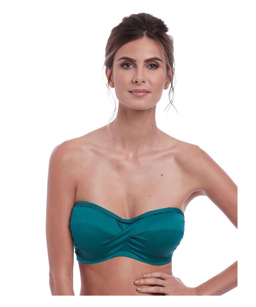 Fantasie Womens 6691 Marseille Bandeau Bikini Top - Green - Size 36FF