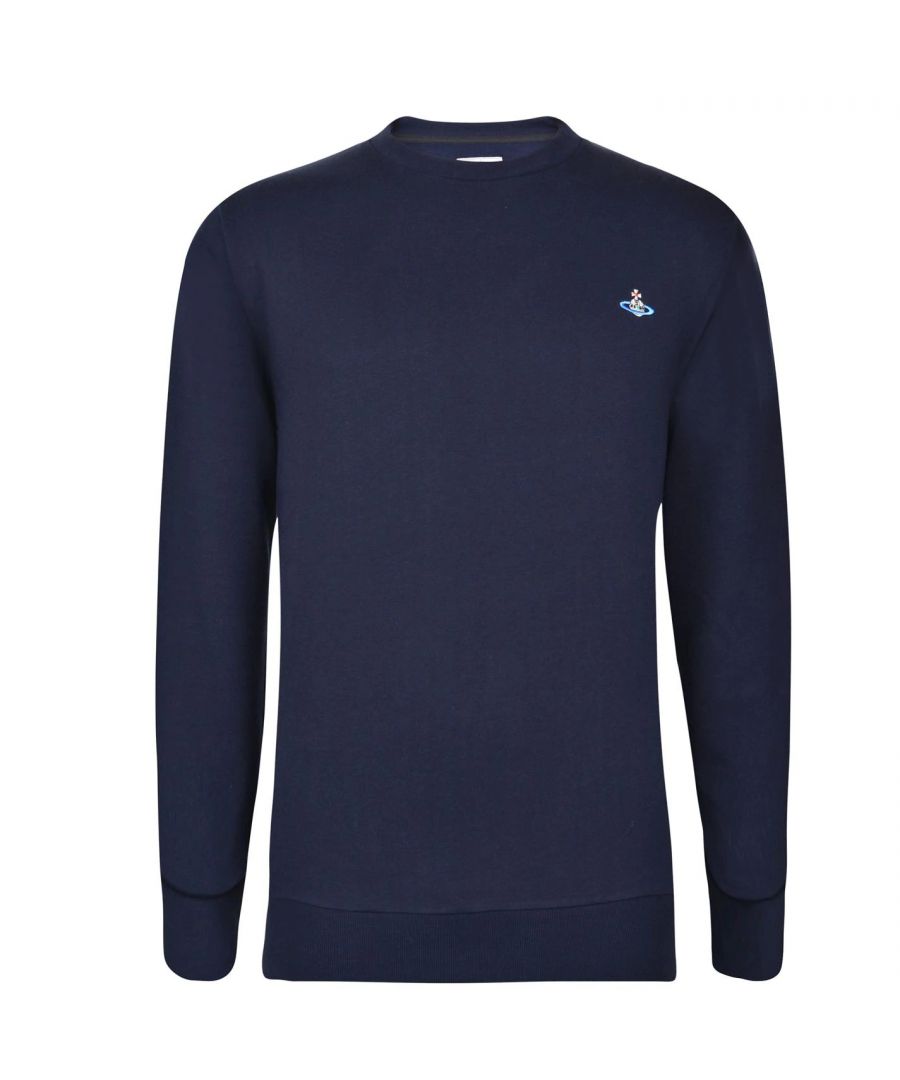 This crewneck sweatshirt from Vivienne Westwood is crafted from pure soft cotton and has ribbed trims for a comfort fit. The sweatshirt features the signature embroidered Orb logo on the chest.