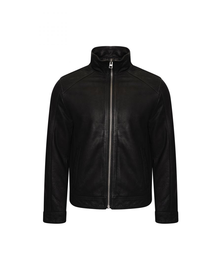 Image for BARNEYS ORIGINALS Buffalo High Neckline Leather Jacket