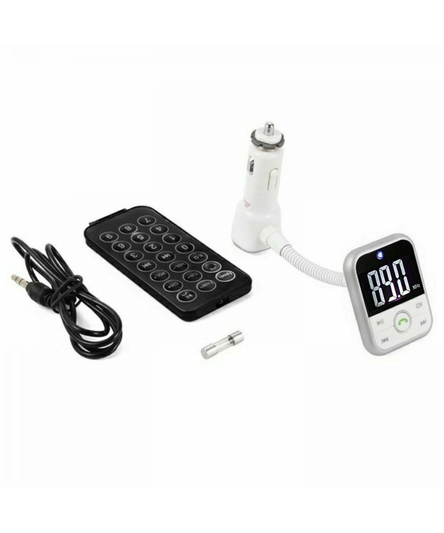  Bluetooth MP3 Player FM Transmitter Hands-free Car Kit Charger - White - One Size