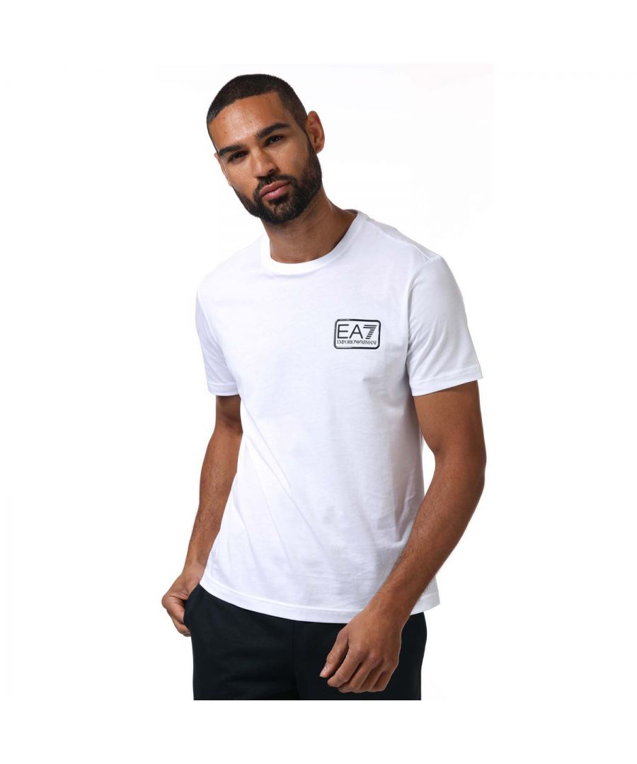 Emporio Armani EA7 Core ID T-shirt van Pima-katoen voor heren, wit