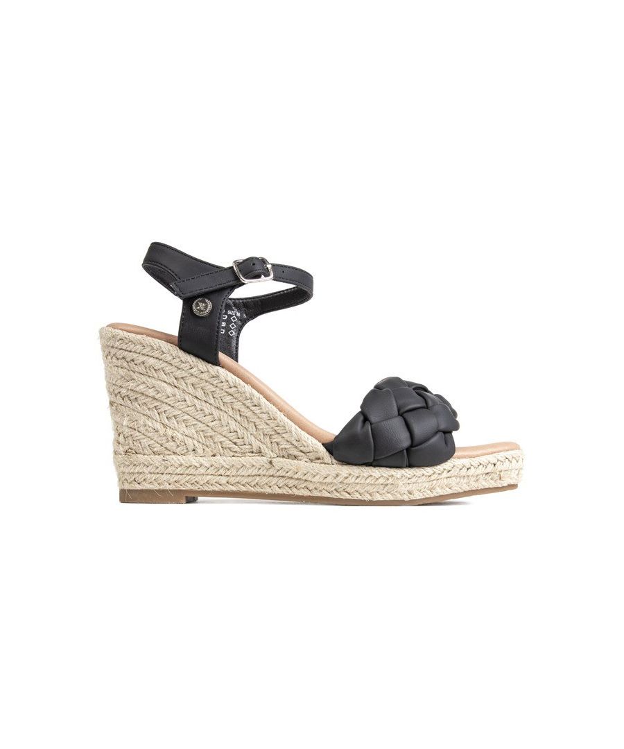 Image for Black Wedge Xti 43670 Sandals