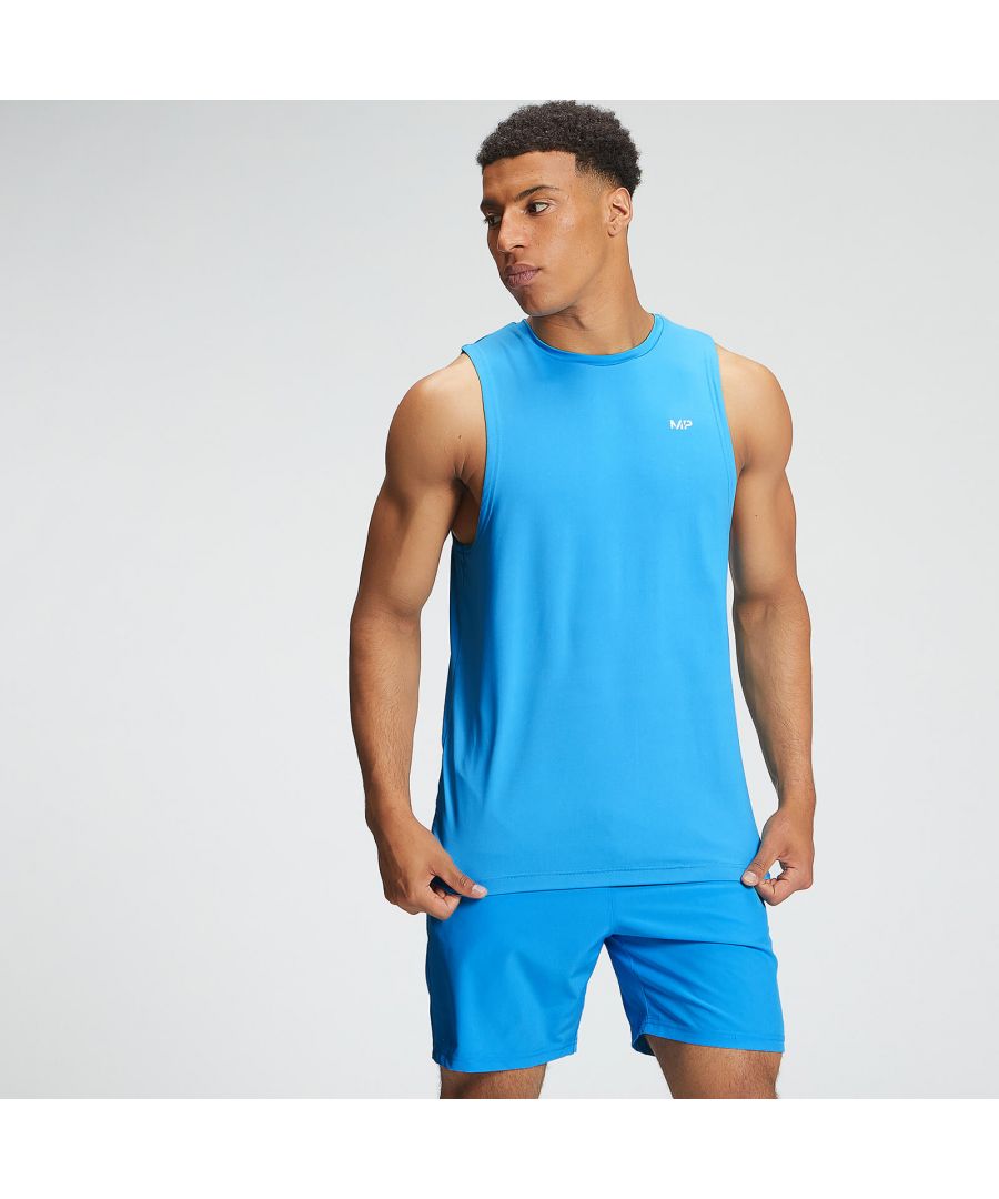 Introducing the Tempo Range, optimised for high energy, high impact interval and agility training. Cooling fabrics and unrestrictive designs ensure you are able to push your workout to the maximum.\n\nThe Tempo Graphic Tank Top features moisture wicking fabric for added breathability, a printed MP logo to the chest and Tempo graphic to the back.