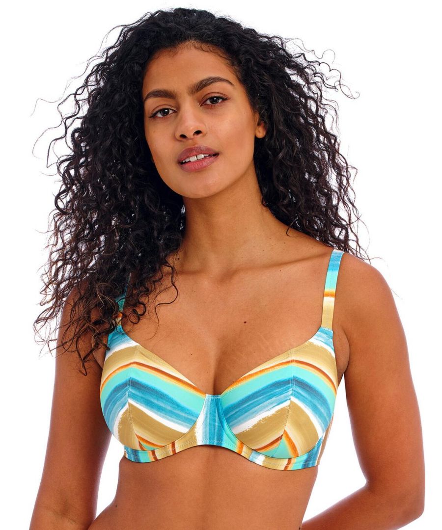 Freya Womens Castaway Island Plunge Bikini Top - Multicolour Polyamide - Size 32D