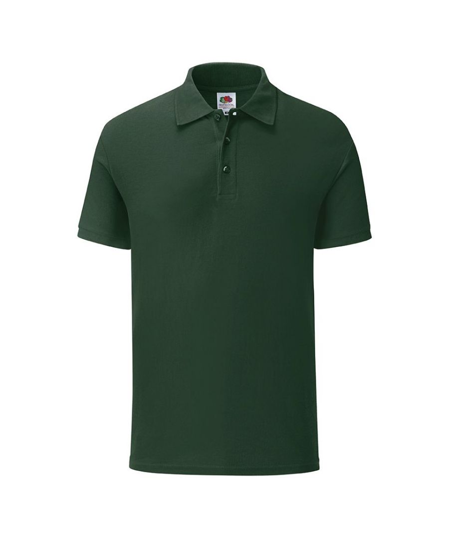 Image for Fruit of the Loom Mens Tailored Polo Shirt (Bottle Green)