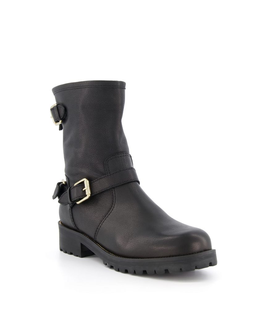 Image for Dune Ladies PANTHERS Buckle Strap Detail Biker Boots