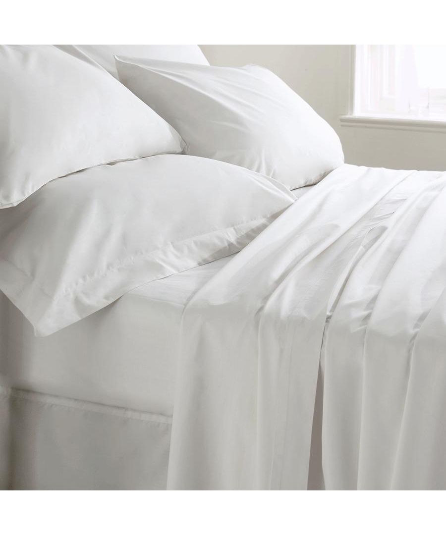 Bed And Bath Emporium 400 Thread Count Fitted Sheet White Cotton - Size King