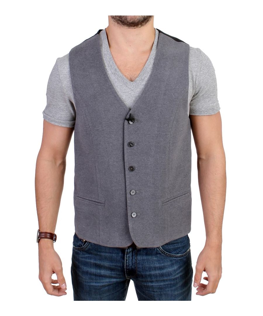 Image for Costume National Gray cotton blend casual vest