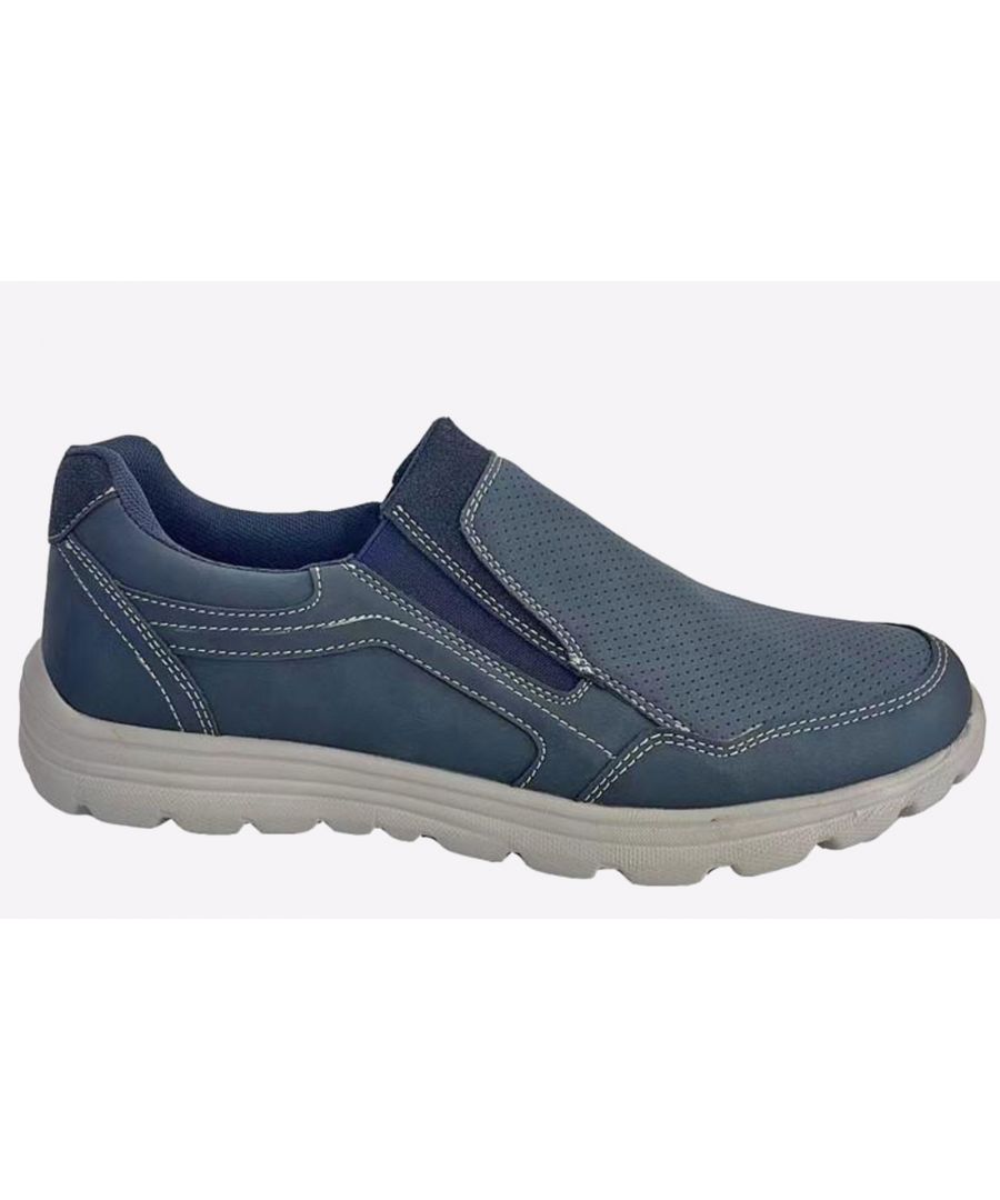 Scimitar Dunmow MEMORY FOAM Casual Shoes Mens - Navy - Size UK 10