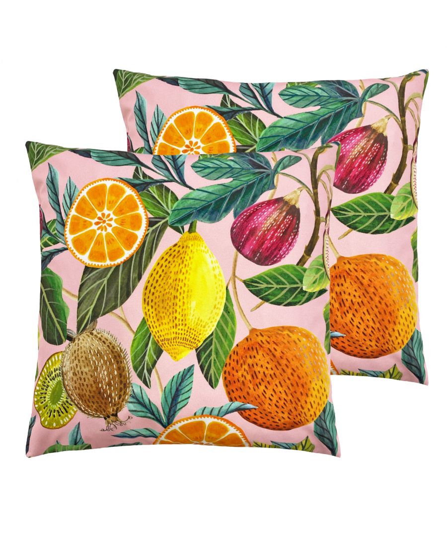Add a pop of colour to your garden this summer. Featuring a bold watercolour print of citrus fruits, this cushion is the perfect accompaniment for that outdoor experience.