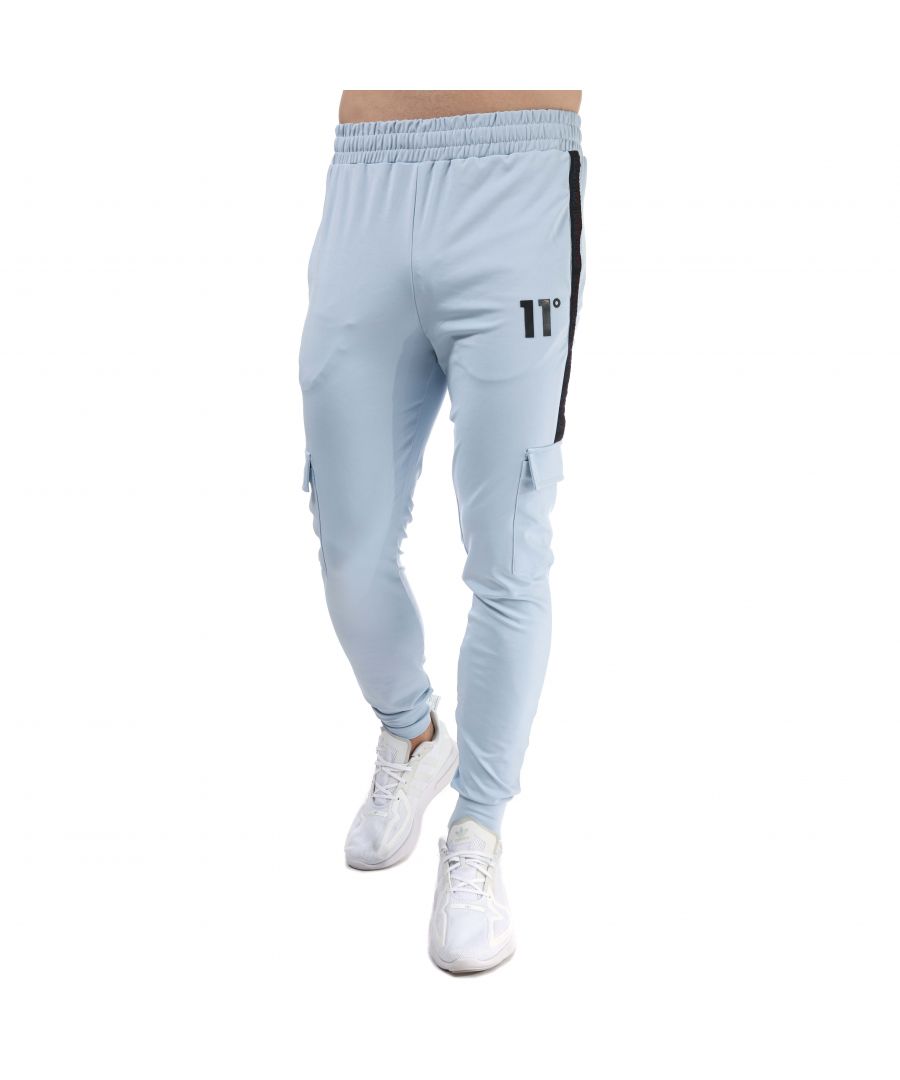 Image for Men's 11 Degrees Taped Detail Poly Pant in Blue