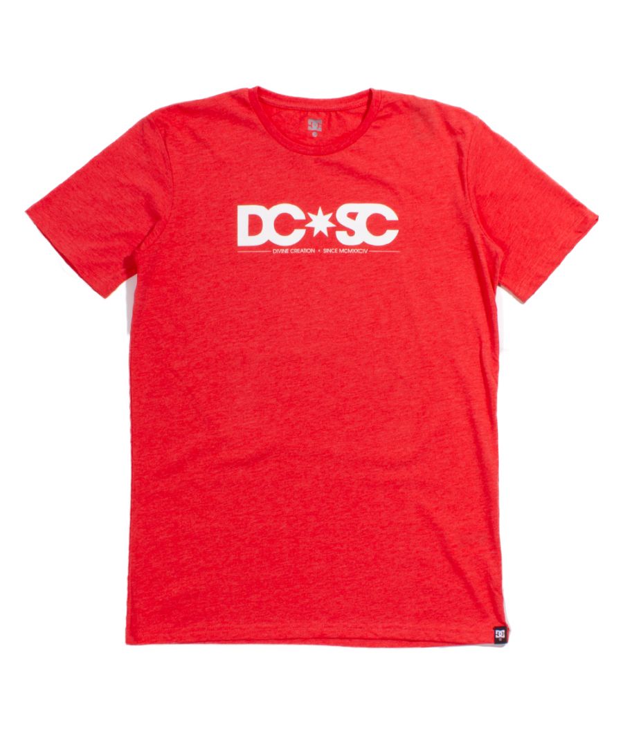 dc shoes mens dcsc bright red t shirt cotton - size small