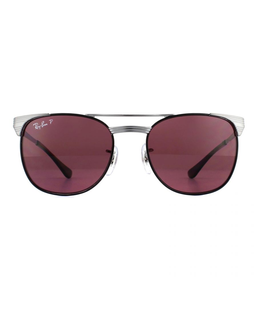 Image for Ray-Ban Junior Sunglasses Signet Junior 9540S 259/5Q Gunmetal Black Violet Mirror Polarized 47mm