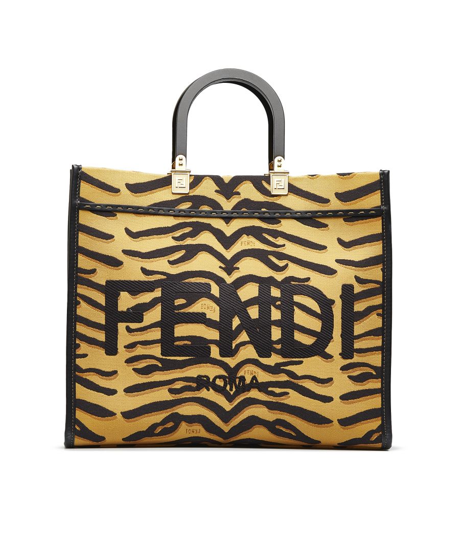 Fendi Medium Vintage Flat Tote in Zucca Canvas