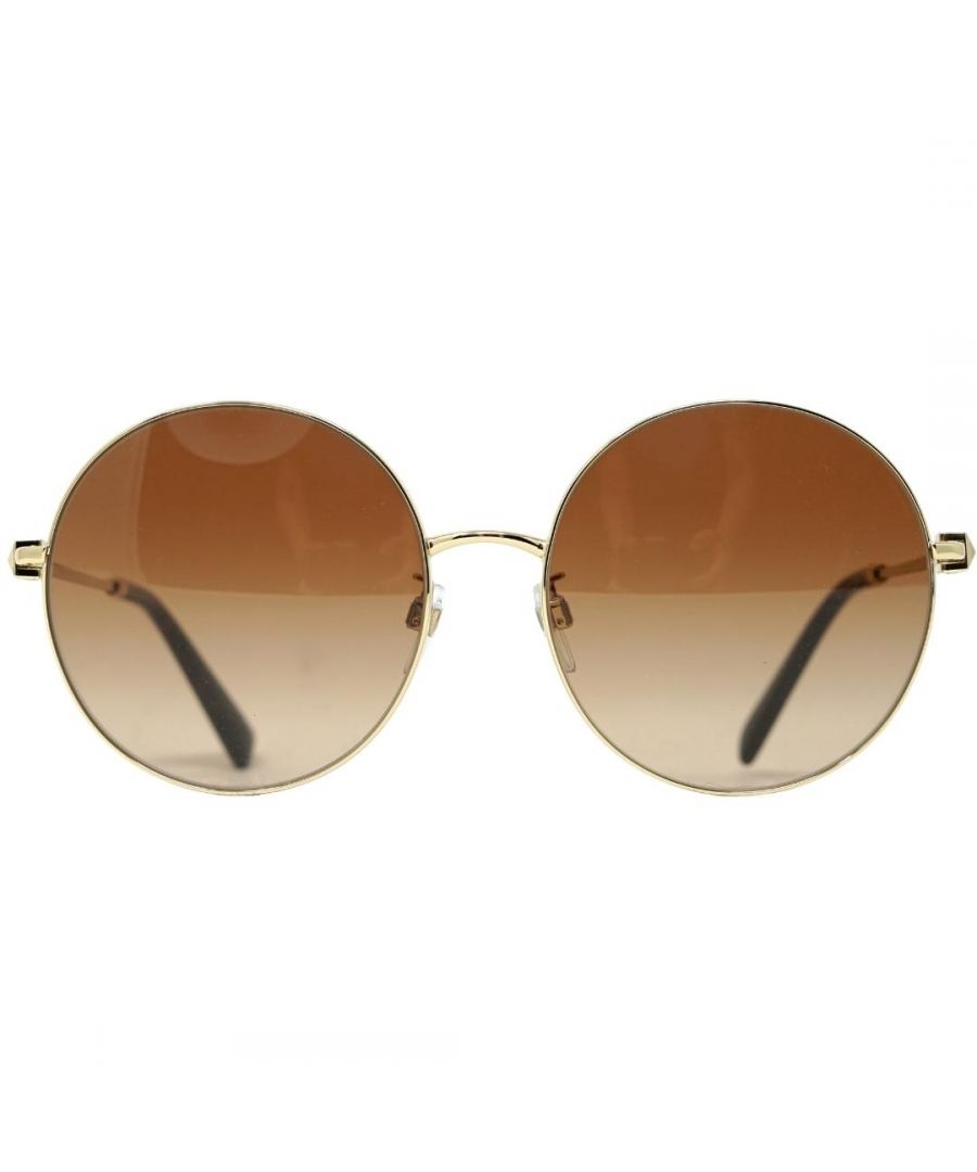 Valentino VA2050D 300313 Gold Sunglasses. Lens Width = 59mm. Nose Bridge Width = 17mm. Arm Length = 140mm. Sunglasses, Sunglasses Case, Cleaning Cloth and Care Instructions all Included. 100% Protection Against UVA & UVB Sunlight and Conform to British Standard EN 1836:2005